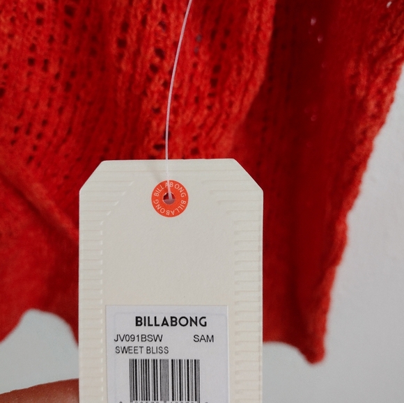 Billabong NWT orange Sweet Bliss wrap sweater size medium - Picture 11 of 15